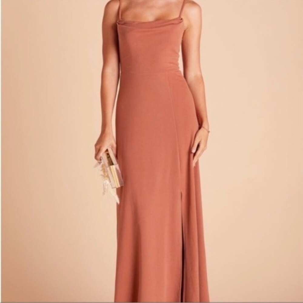 Birdy Grey Ash Crepe Bridesmaid Dress In Terracotta Large